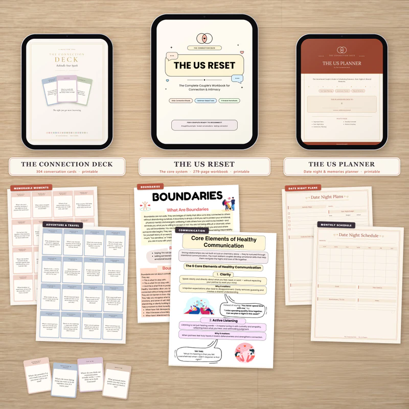 The Us Reset System: The Us Reset Workbook, The Connection Deck and The Us Planner